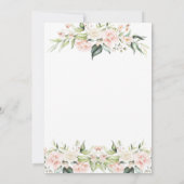 Rosa Blush Eukalyptus Floral Wedding Einladung (Rückseite)