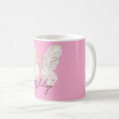 Rosa Blush Fairy Wings Kaffeetasse (VorderseiteRechts)