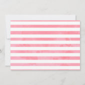 Rosa Blush Floral Girls Safari Animals Baby Dusche Einladung (Rückseite)