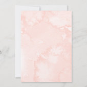 Rosa Blush Floral Gold Geometrie Bridal Brunch Einladung (Rückseite)