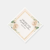 Rosa Blush & Foil Goldener Chic Abschluss Serviette (Ecke)