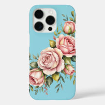 Rosa Blush-Garten – Florales Aquarell