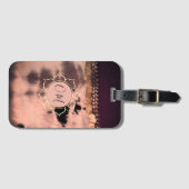 Rosa Blush Gefärbte Krawatte OM Lotus Gepäckanhänger (Vorderseite (Horizontal))