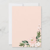 rosa Blush Geometric Wedding Einladung (Rückseite)