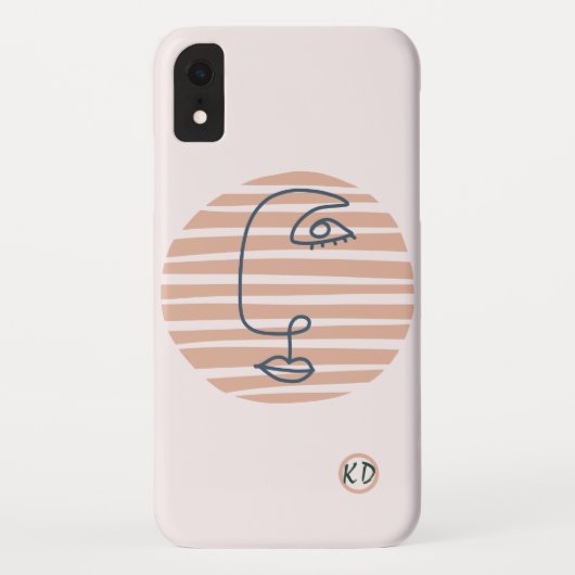 Rosa Blush Geometrie Moderne Kunst Case-Mate iPhone Hülle (Rückseite)