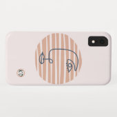 Rosa Blush Geometrie Moderne Kunst Case-Mate iPhone Hülle (Rückseite (Horizontal))