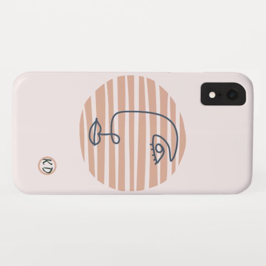 Rosa Blush Geometrie Moderne Kunst Case-Mate iPhone Hülle (Rückseite (Horizontal))