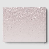 Rosa Blush Glittery Wedding Gästebuch (Rückseite)