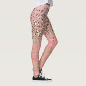 Rosa Blush Glitzer marokkanische Prinzessin Glam Leggings (Rechts)