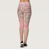 Rosa Blush Glitzer marokkanische Prinzessin Glam Leggings (Rückseite)