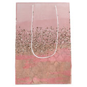 Rosa Blush Glitzer marokkanisches indisches Prince Mittlere Geschenktüte (Rückseite)