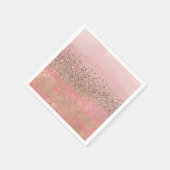 Rosa Blush Glitzer marokkanisches indisches Prince Serviette (Ecke)