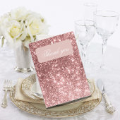 Rosa Blush Glitzer Tiara Crown Elegantes Quinceañe Einladung