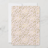 Rosa Blush Gold Animal Print Geburtstag Einladung (Rückseite)