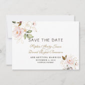Rosa Blush Gold Blues Hochzeit retten das Datum Save The Date (Vorderseite)