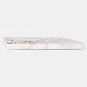 Rosa Blush Gold Blume Marmormonographie Gästebuch (Rücken)