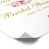 Rosa Blush Gold Brautparty Willkommen Poster (Ecke)