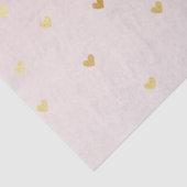 Rosa Blush Gold Glam Herz Seidenpapier (Detail)