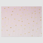 Rosa Blush Gold Glam Herz Seidenpapier (Vorderseite)