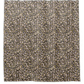 Rosa Blush Gold Leopard Print Duschvorhang (Vorderseite)