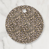 Rosa Blush Gold Leopard Print Geschenkanhänger (Rückseite)