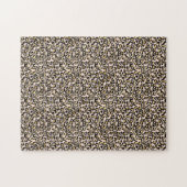 Rosa Blush Gold Leopard Print Puzzle (Horizontal)