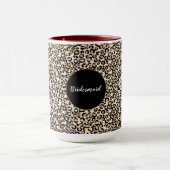 Rosa Blush Gold Leopard Print Tasse (Zentrum)