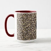 Rosa Blush Gold Leopard Print Tasse (Links)