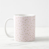 Rosa Blush Gold Sparkle Confetti Kaffeetasse (Links)