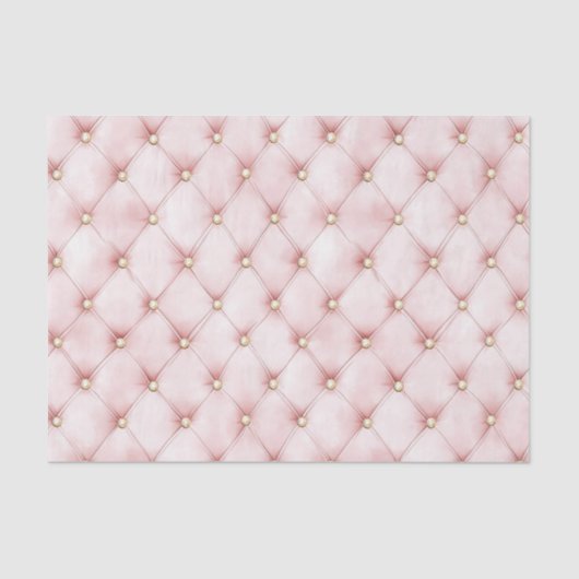 Rosa Blush Gold Tufts Baby Dusche Seidenpapier (Vorderseite)