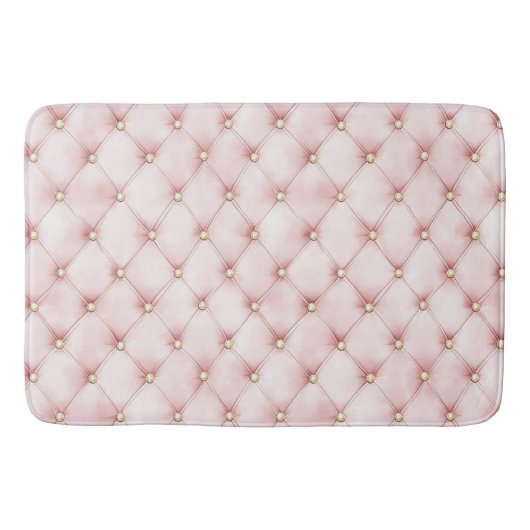 Rosa Blush Gold Tufts Badematte (Vorderseite)