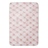 Rosa Blush Gold Tufts Badematte (Vorderseite Vertikal)