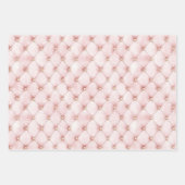 Rosa Blush Gold Tufts Brautparty Geschenkpapier Set (Vorderseite)