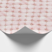 Rosa Blush Gold Tufts Geburtstag Geschenkpapier (Ecke)
