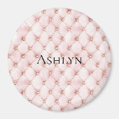 Rosa Blush Gold Tufts Magnet (Vorne)