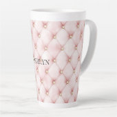 Rosa Blush Gold Tufts Milchtasse (Rechte Ecke)