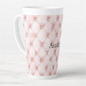 Rosa Blush Gold Tufts Milchtasse (Linke Ecke)