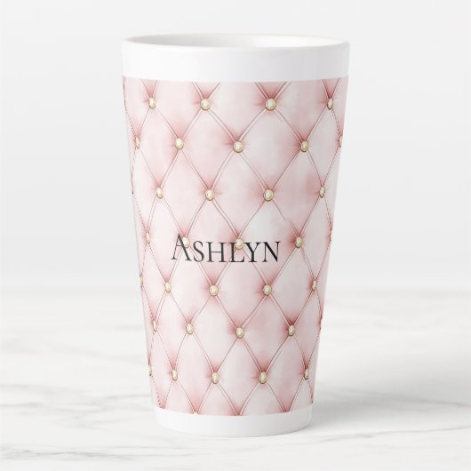 Rosa Blush Gold Tufts Milchtasse (Vorderseite)