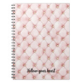 Rosa Blush Gold Tufts Notizblock (Vorderseite)