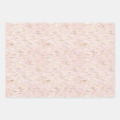 Rosa Blush Gold Zebra Print Glitz Geschenkpapier Set (Vorderseite 3)