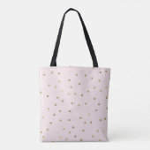 Rosa Blush Goldgräber Confetti Personalisiert Tasche (Rückseite)