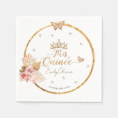 Rosa Blush Gown Quinceanera Serviette (Vorderseite)