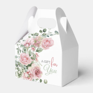 Rosa Blush Greenery Eucalypt 55. Geburtstag Geschenkschachtel