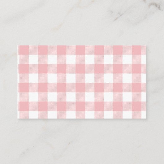 Rosa Blush Ice Cream Undies Raffles Brautparty Begleitkarte (Rückseite)