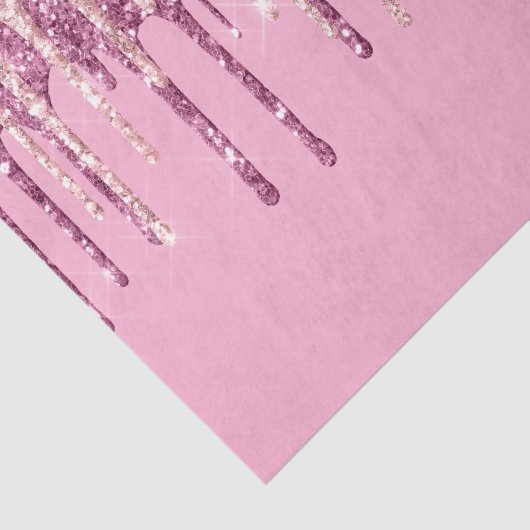 Rosa Blush Ice Creme Glitzer Tropfen Seidenpapier (Ausschnitt)