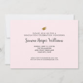 Rosa-Blush-Klasse des 20XX-Abschlusses - FotoColla Einladung (Rückseite)