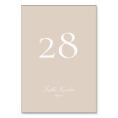 Rosa Blush Klassische formale Kalligrafie-Hochzeit Tischnummer (Vorderseite)
