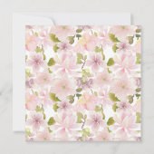 Rosa Blush Magnolia Bläserner Elegant Save the Dat Date (Rückseite)