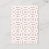 Rosa Blush Magnolia Bloral Wedding Card Begleitkarte (Rückseite)