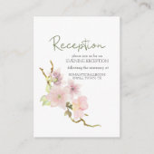 Rosa Blush Magnolia Bloral Wedding Card Begleitkarte (Vorderseite)